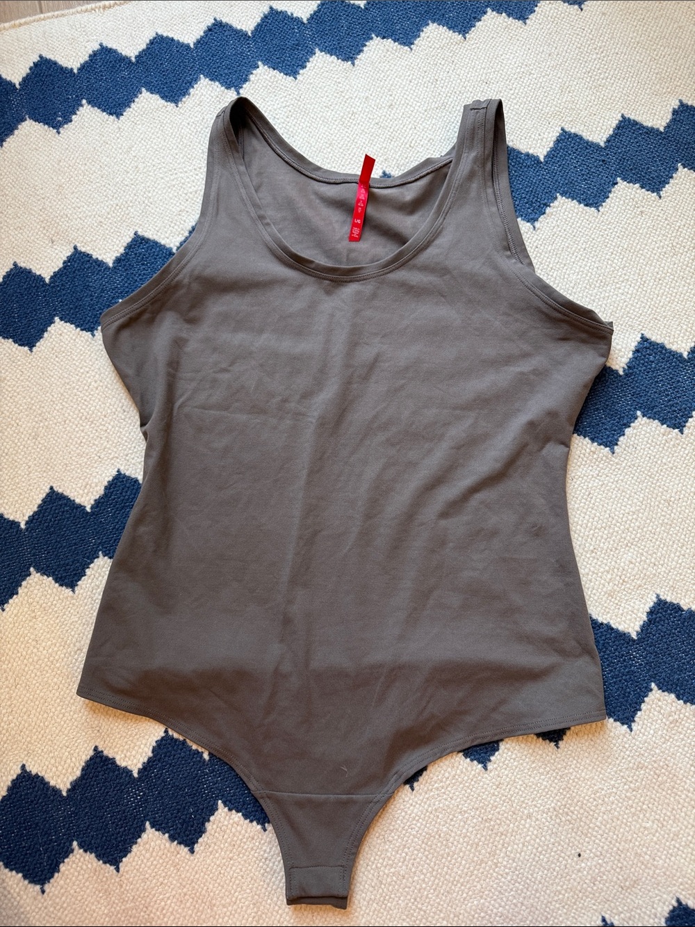 SPANX Scoop Neck Tank Thong Bodysuit - Dark Brown